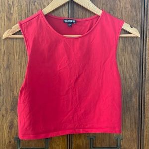 Express Red crop top small